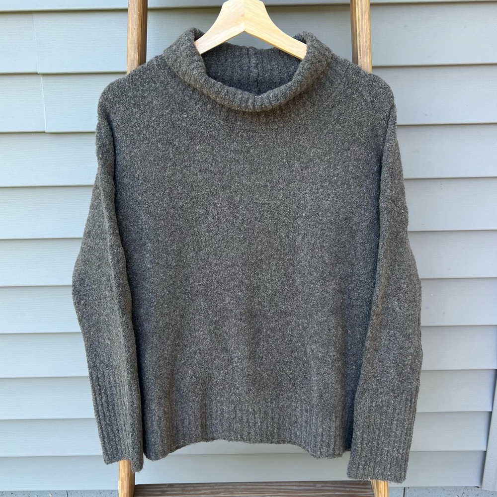 Rachel Zoe grey alpaca & wool blend cowl neck oversized sweater